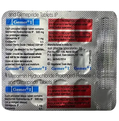 gemer 1mg tablet 15's